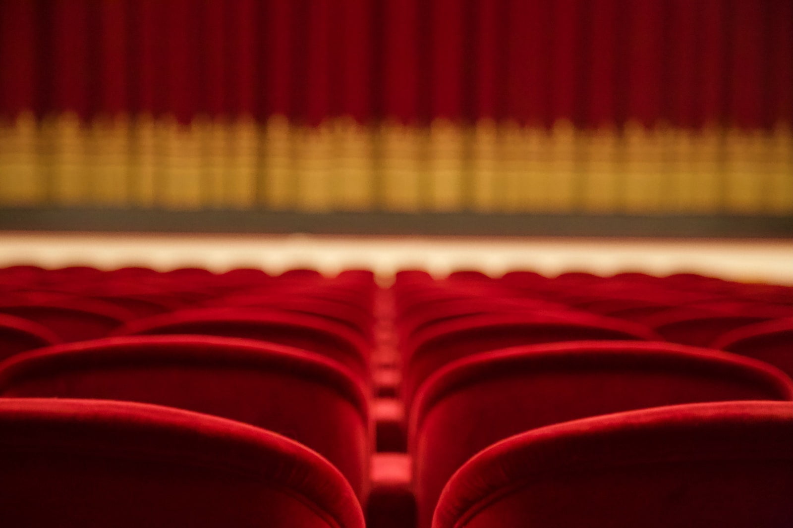 Red Curtain Stage Natak Seats Theatre